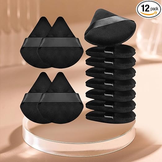 Multi-Piece Triangle Powder Puffs – Smooth Blending for Foundation, Concealer & Face Powder