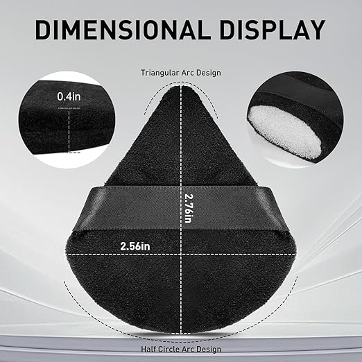 Multi-Piece Triangle Powder Puffs – Smooth Blending for Foundation, Concealer & Face Powder