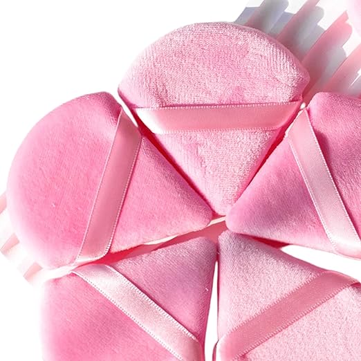 Multi-Piece Triangle Powder Puffs – Smooth Blending for Foundation, Concealer & Face Powder